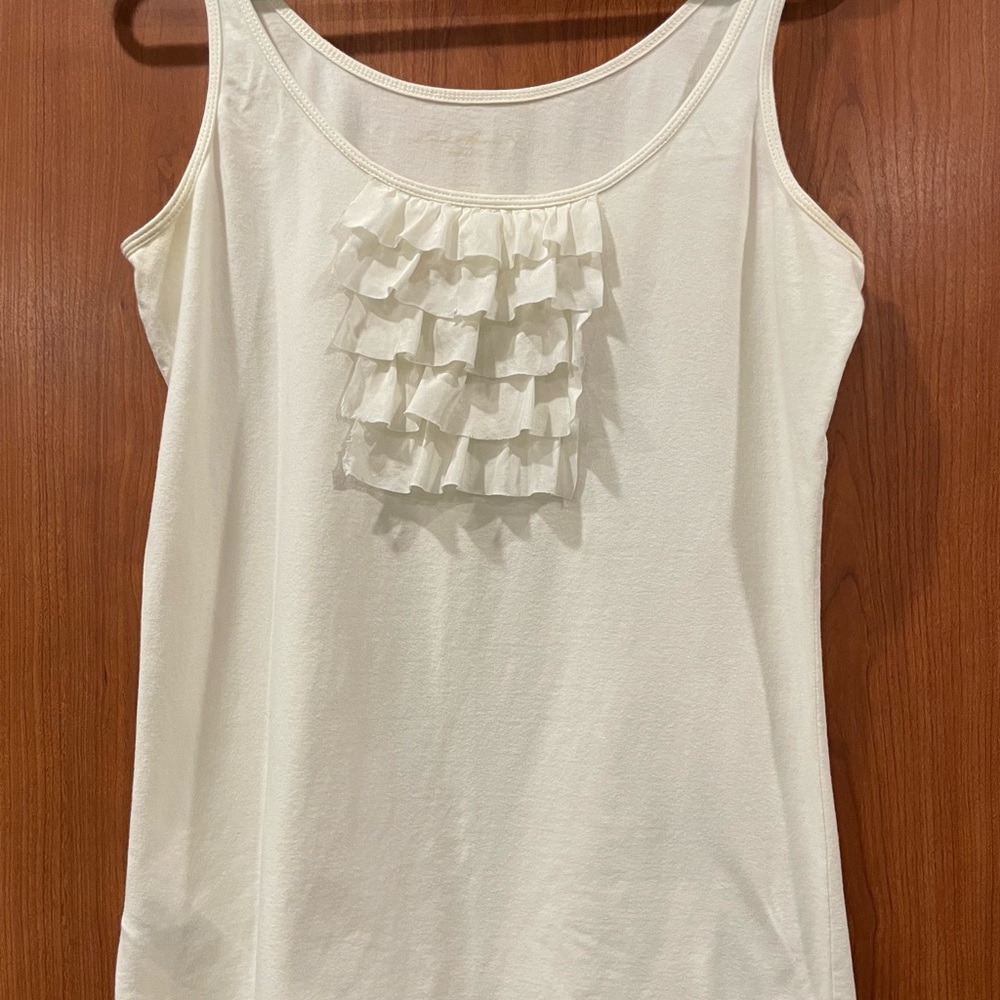 Eddie Bauer Silk Ruffle Tank Size L